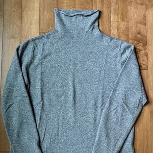 COLLECTION Metallic WoolBlend Turtleneck Sweater Titanium , X-Large